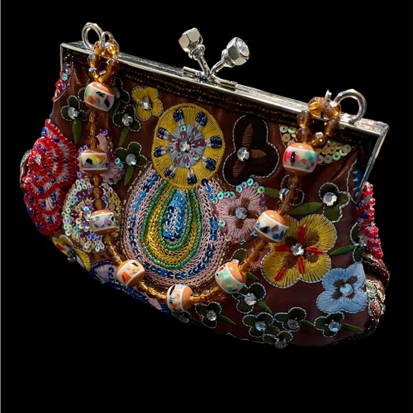 Handbags - Gorgeous Multicolored Beaded Bag! EUC 👛 Boho Chic! All beading intact!
